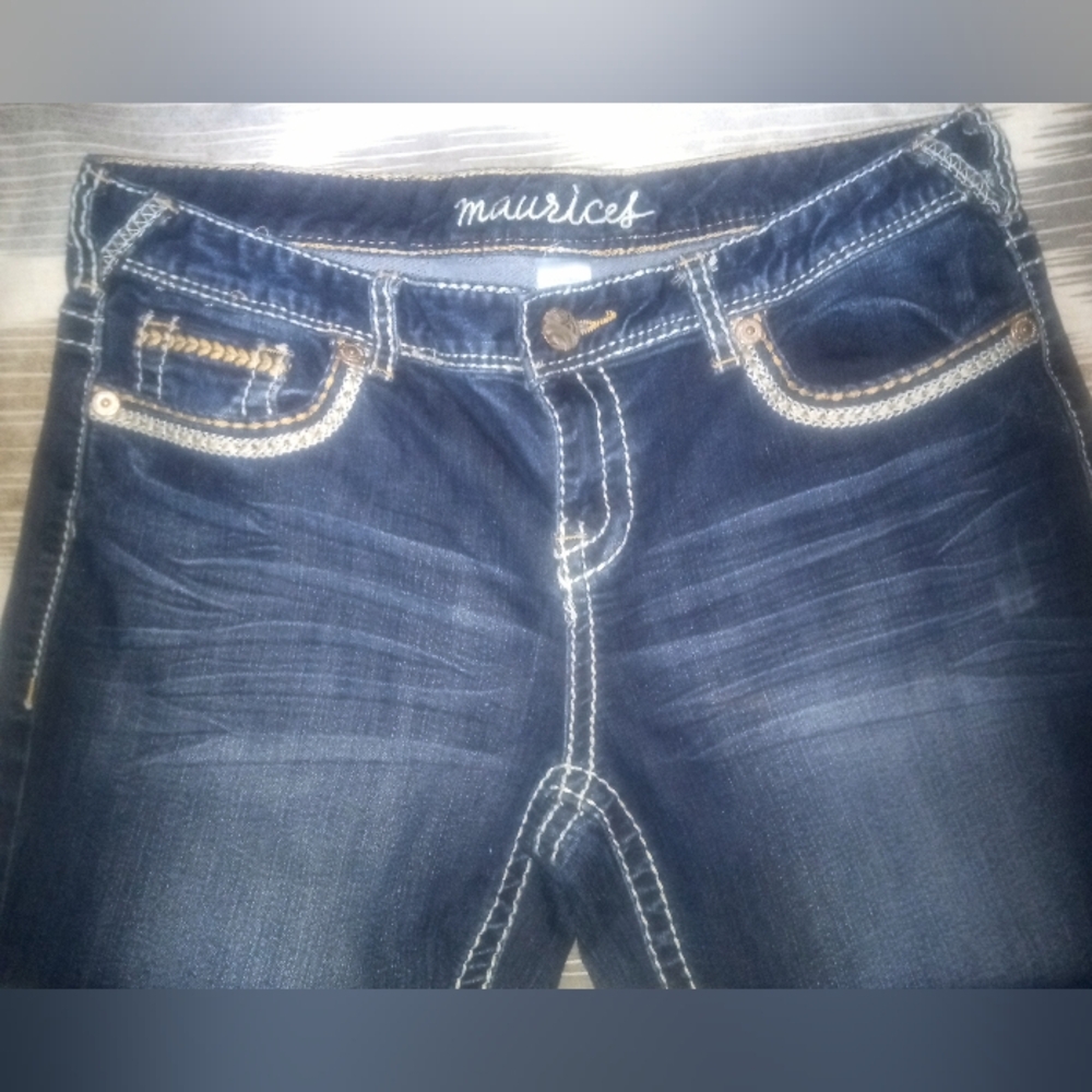 Maurices Indigo Women's Jeans with Contrast Stitching